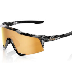 Óculos 100% Speedcraft Money MIke Black Tortoise - Hiper 24K Gold Mirror